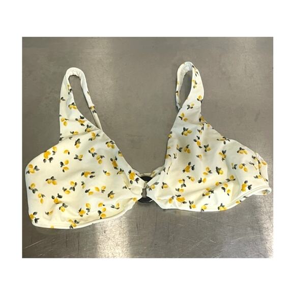 Abercrombie & Fitch Bikini Yellow Lemon Print High Waist Swimsuit Sz L - Picture 10 of 15
